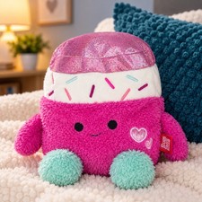 Bum Bumz by Russ Large Cupcake Plush 7.5" Pink Sparkle Sprinkles Jazwares