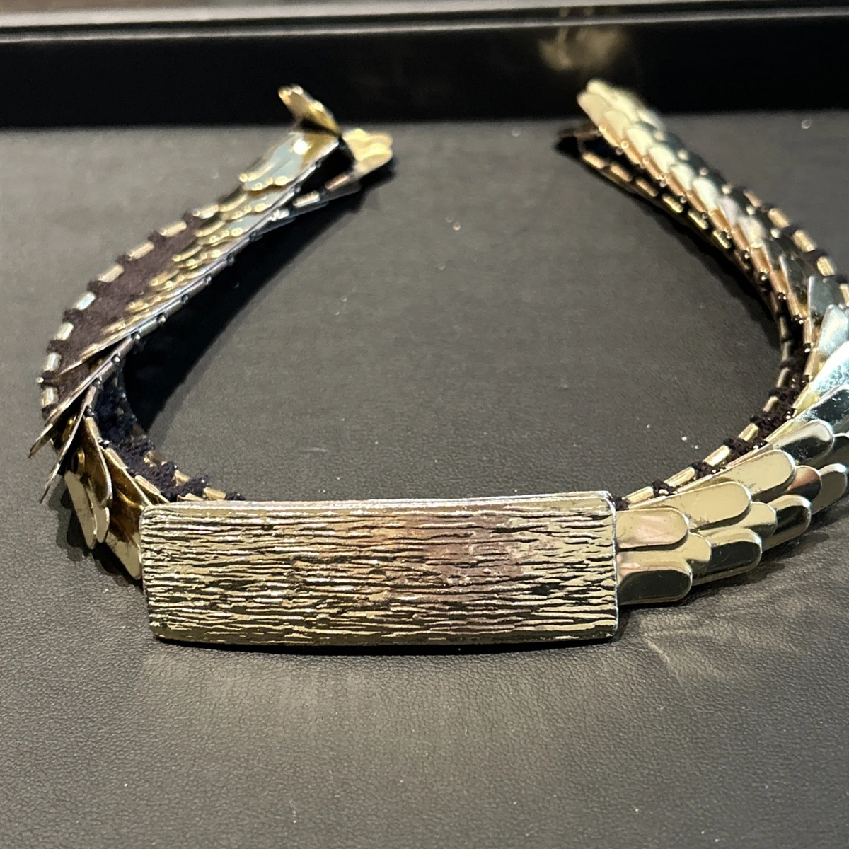Vintage ROC Women’s OS Brass Seashell Shape Woven Belt Glamorous Disco Punk Y2K Decorative Waist Chain Belt - Gold Plated Bohemian Style  main image 4