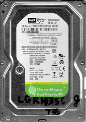 Western Digital SATA Festplatte aus LG RH 735 500 GB SATA passt in jeden SATA Co