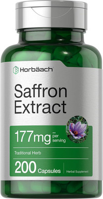 Extracto de azafrán 177 mg 200 cápsulas suplemento natural para mujeres y hombre