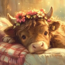 Cow 5D Diamond Painting Kits for Adults,Highland Cow Diamond Art Kits for Adu...