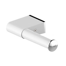 AKW Onyx Toilet Roll Holder - White/Chrome Bathroom Accessory