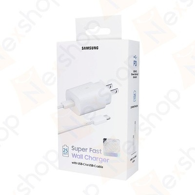 Original Samsung Galaxy S25 S24 S23 Series 25W Super Fast Charger & USB-C Cable