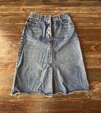 Vintage 1980s Jordache Denim Pencil Skirt Size 13 High Rise Front Slit