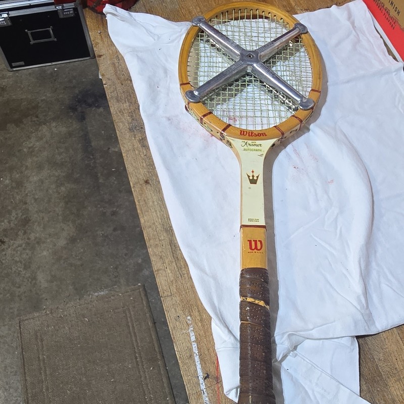 Wilson Jack Kramer Autograph Tennis Racquet 4 1/2" Grip w/ Cover Made in USA