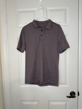 Lululemon Polo Men's Size Small Purple Athletic Short Sleeve Evolution Shirt
