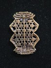 New Heidi Daus Halting Glamour Smoke Topaz Swarovski Crystal Art Deco Pin Brooch — photo 2