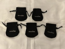 5 New Pandora Jewelry Anti Tarnish Black Velvet Gift Bags Pouches