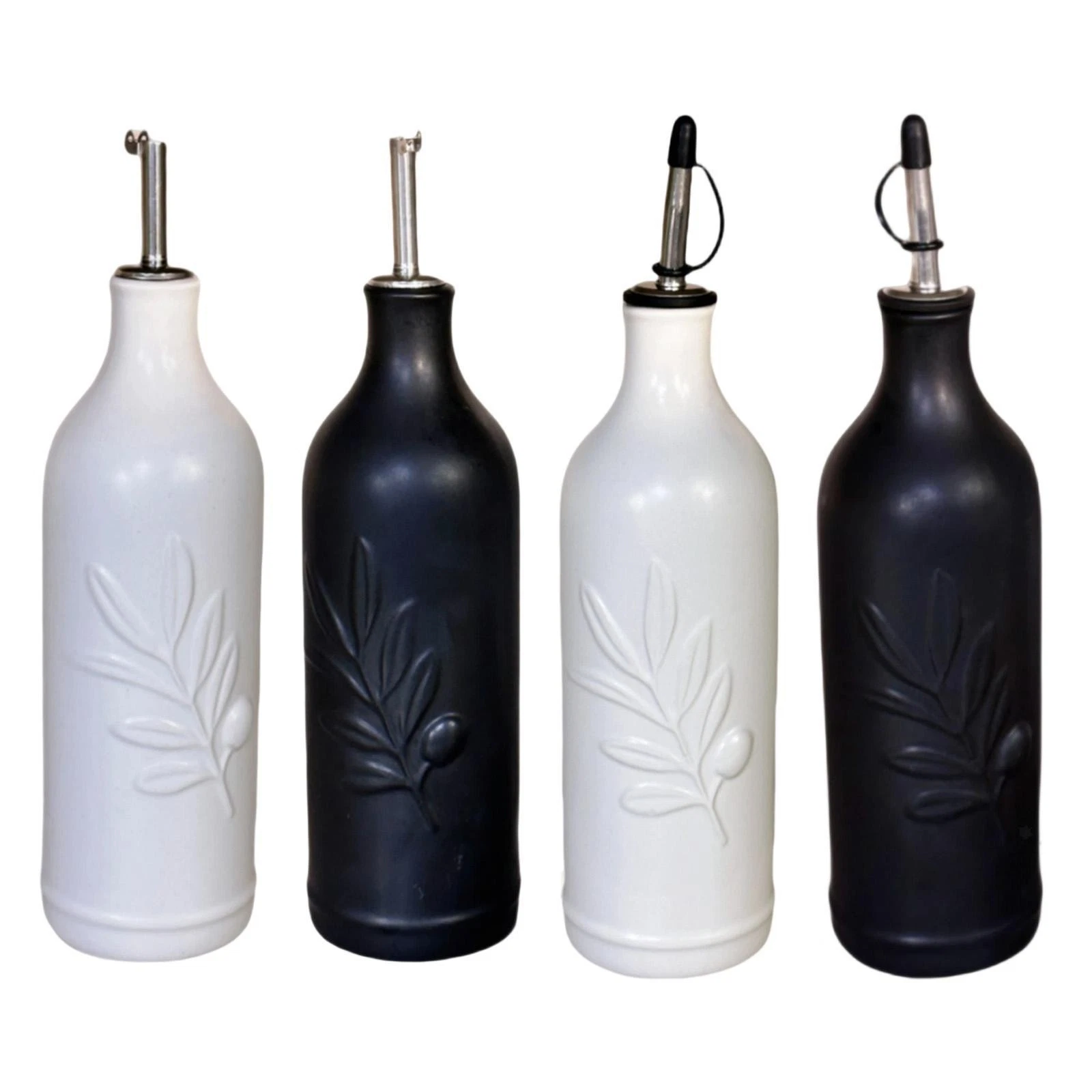 Ceramic Olive Oil Dispenser Bottle Kitchen Olive Oil Bottle for Coffee Syrup