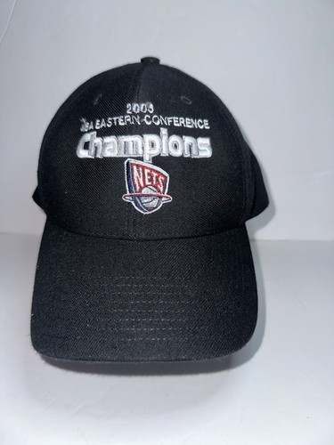 Vintage 2003 Eastern Conference Champions NETs NBA Hat Cap Adjustable OSFA - Picture 1 of 6