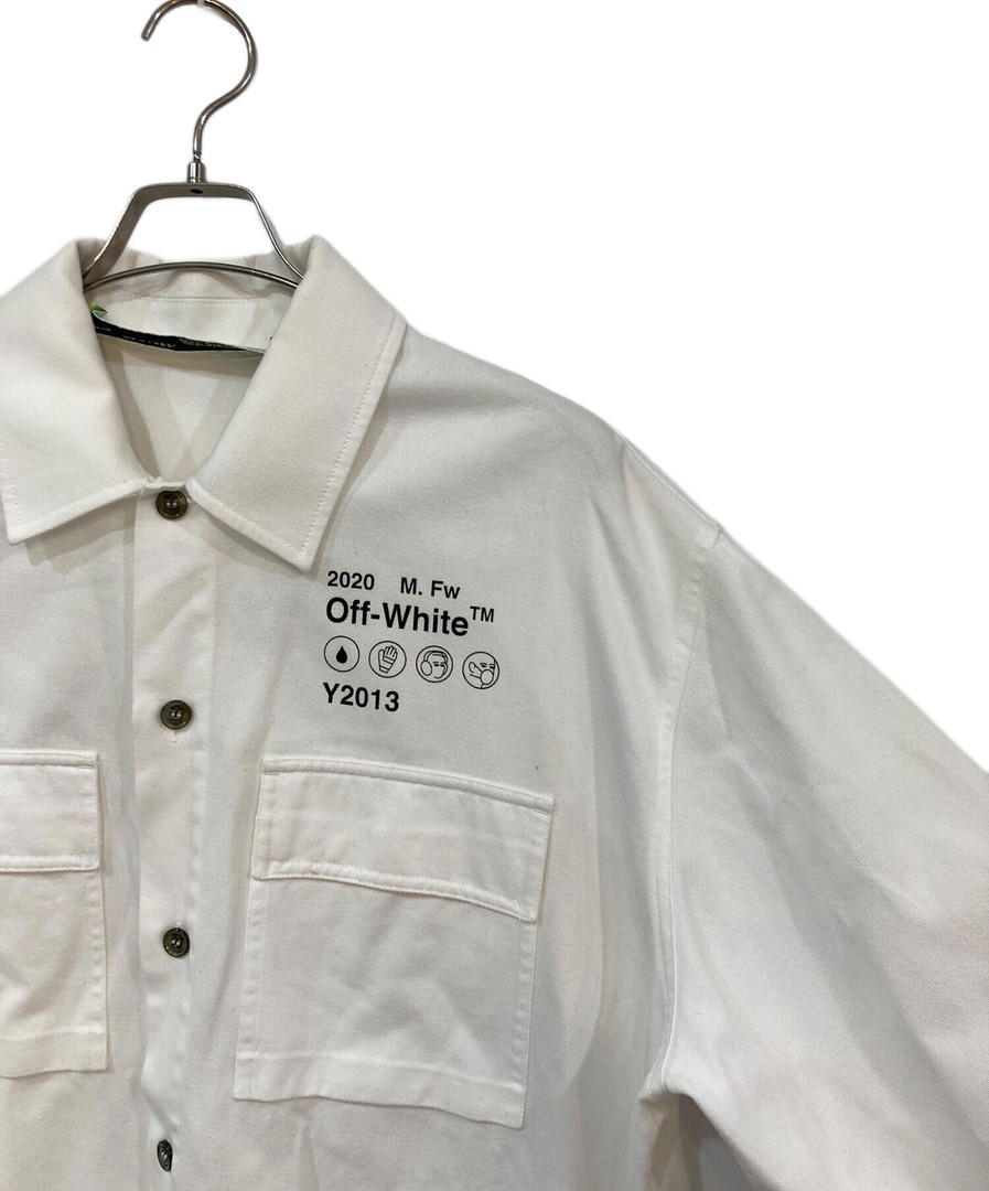 OFFWHITE Cotton Denim Jacket OMGA091F19D07023 Whi… - image 3
