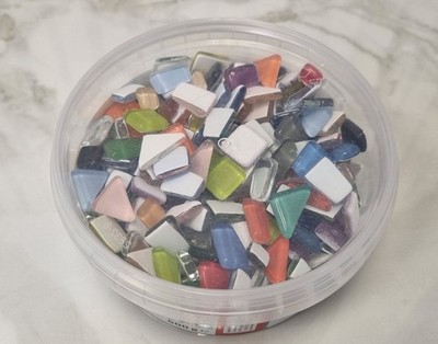 Rayher Soft Glas Mosaiksteine Bunt Mix 500g Glasmosaik Basteln Mosaik Steine Neu