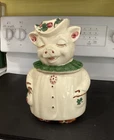 Vintage Shawnee USA Pottery "Winnie" Pig Clover Bud Cookie Jar