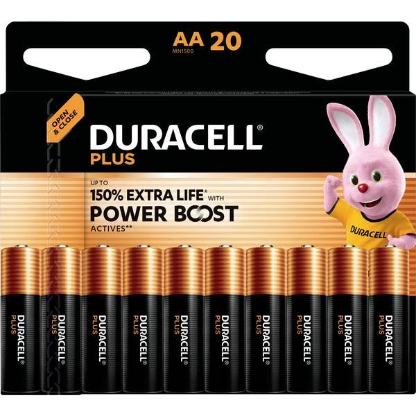 Duracell 151281  Plus Power Boost Batteria Stilo (AA) 1.5 V 20 pz.