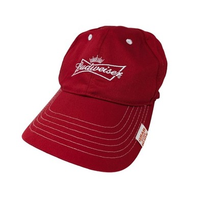 Budweiser Beer Red Hat Grab Some Buds Baseball Cap Adjustable Beach BBQ Summer