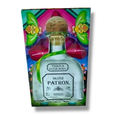 Patron Silver Limited Edition Empty Gift Box Collectible Colorful Art Design