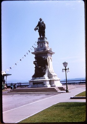 35 mm Dia - Quebec City Canada Champlain Monument Dufferin Terrace - 1960