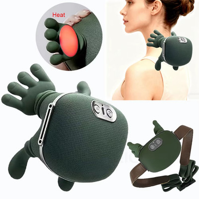 6D Shiatsu Massagegerät Wärmefunktion Nacken Schulter Tiefengewebe Knetmassage