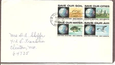 US SC # 1413a Anti-Pollution FDC. No Cachet.