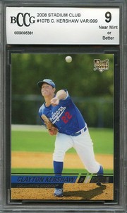 2008-stadium-club-107b-CLAYTON-KERSHAW-VAR-999-dodgers-rookie-card-BGS-BCCG-9