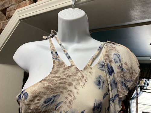 CHARLOTTE RUSSE ONE SHOULDER JUNIOR WOMEN'S SUMMER FLORAL PRINT DRESS SIZE MED - Picture 6 of 9