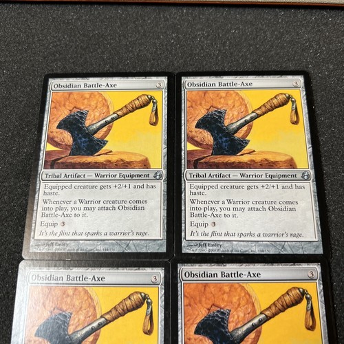 Obsidian Battle-Axe Magic The Gathering Mtg Artifact Morningtide Card 4 - Picture 2 of 4