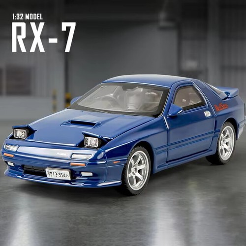1:32 Mazda RX7 FC Initial D Modelo Coche Diecasts Coleccionista Regalo - Imagen 3 de 14