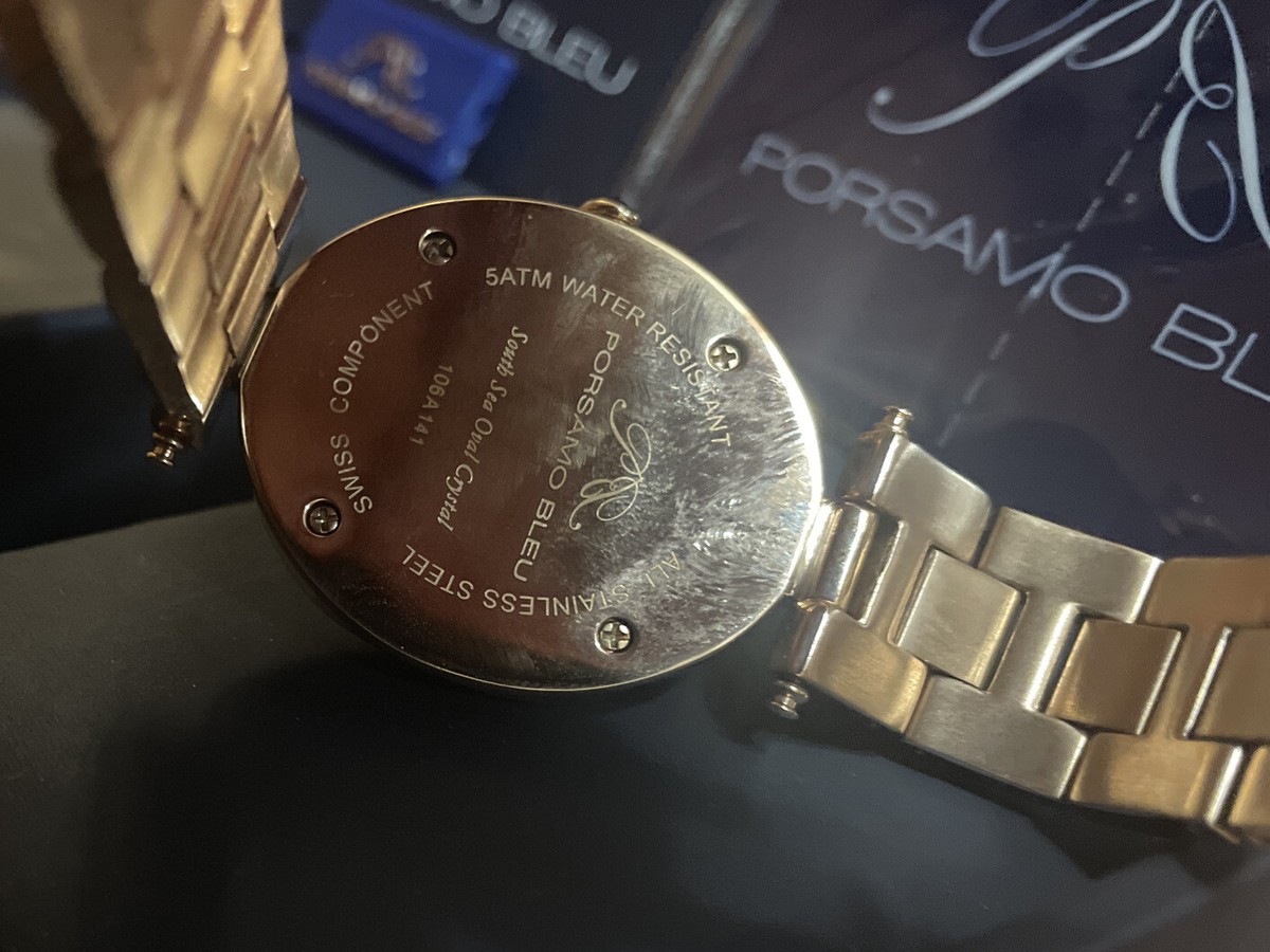 Porsamo Bleu South Sea Oval Rose Gold Crystal Watch | eBay