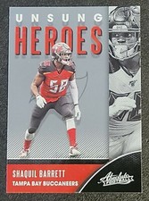 Shaquil Barrett 2020 Panini Absolute Unsung Heroes #UH-SB Tampa Bay Buccaneers