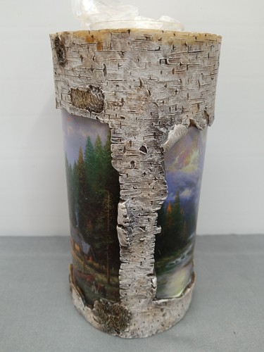 Thomas Kinkade End of a Perfect Day Faux Wood Votive Holder Limited Edition 3pc. - Picture 21 of 23