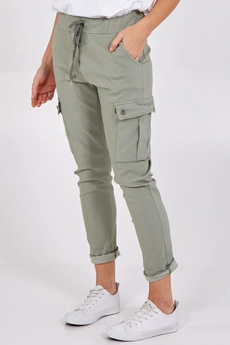 Nuovi pantaloni da taschino da donna donna magici elasticizzati semplici jogger carico singolo - Foto 30 di 59