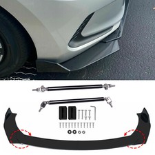 Front Bumper Lip Splitter Spoiler Body Kit Strut Rods For Honda-01 Front Bumper Lip Splitter Spoiler Body Kit Strut Rods For Honda-01