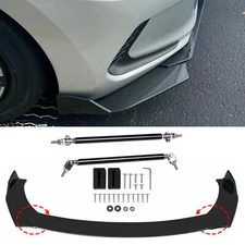 Front Bumper Lip Splitter Spoiler Body Kit + Strut Rods for Honda-01