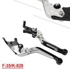 CNC Extendable Brake Clutch Levers For Kawasaki ZX636R / ZX6RR 2005-2006 Silver