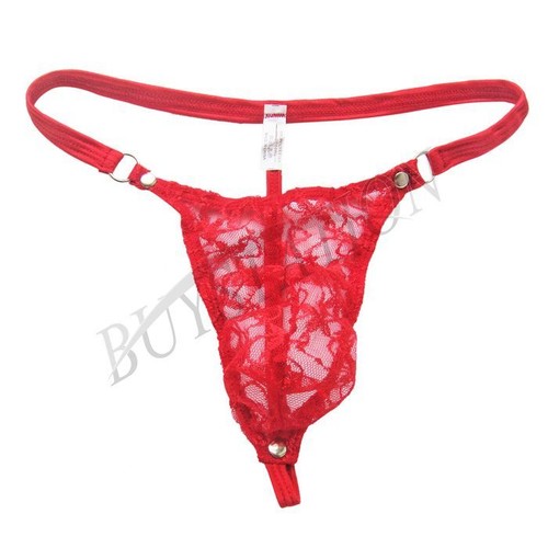 Mens Sexy Lace G-string Briefs Sissy Thong Underwear Lingerie Nightwear Panties - Bild 3 von 14
