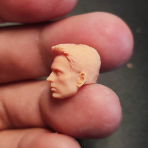 1/18 Steve Rogers Captain America Head Sculpt Carved Fit 3.75" Male Figure Body - Picture 5 of 6