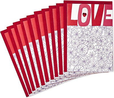Hallmark Pack of Valentines Day Cards, Love (10 Valentine Cards with Envelopes)