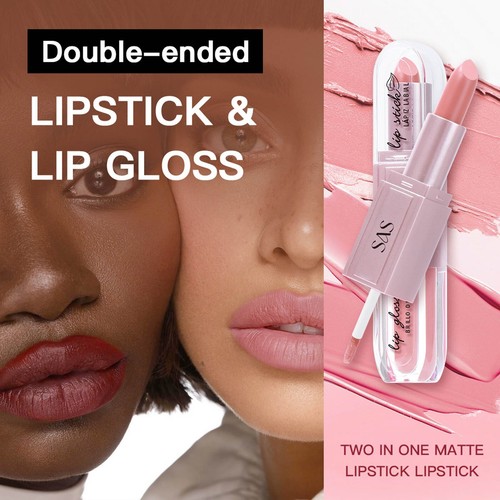 2 In 1 Lipstick & Liquid Lipstick Double Ended Lip Gloss And Lipstick Finish - Picture 15 of 59