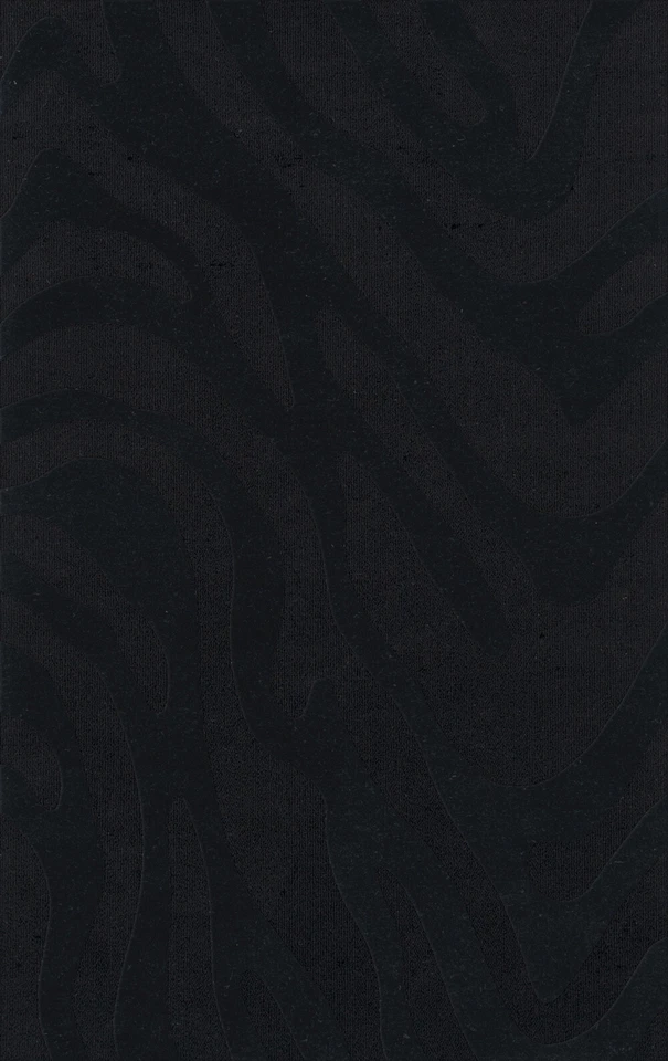 Black Swirls Lines Stripes Transitional Area Rug Animal Print DV2 - Image 2 of 2