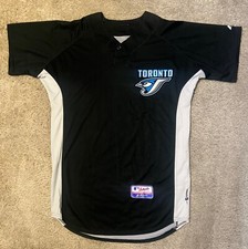 Team Issued Toronto Blue Jays Majestic Cool Base BP Jersey M 42 Batting Practice