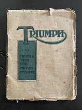 Triumph Hints And Tips For Motorcyclists 1915 Rare.  Veteran Antique