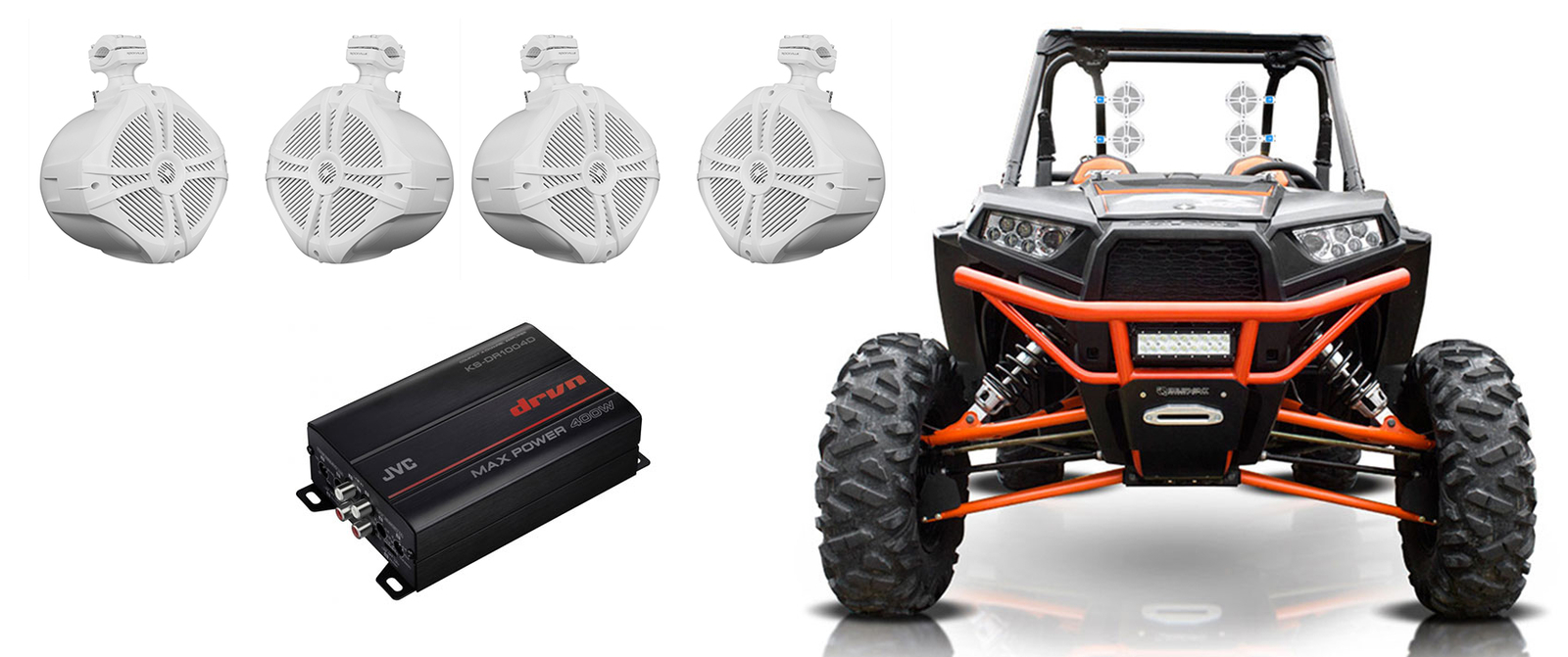 4-канальный усилитель JVC KS-DR1004D4 Белые 8-канальные колонки для RZRATVUTV 51890₽