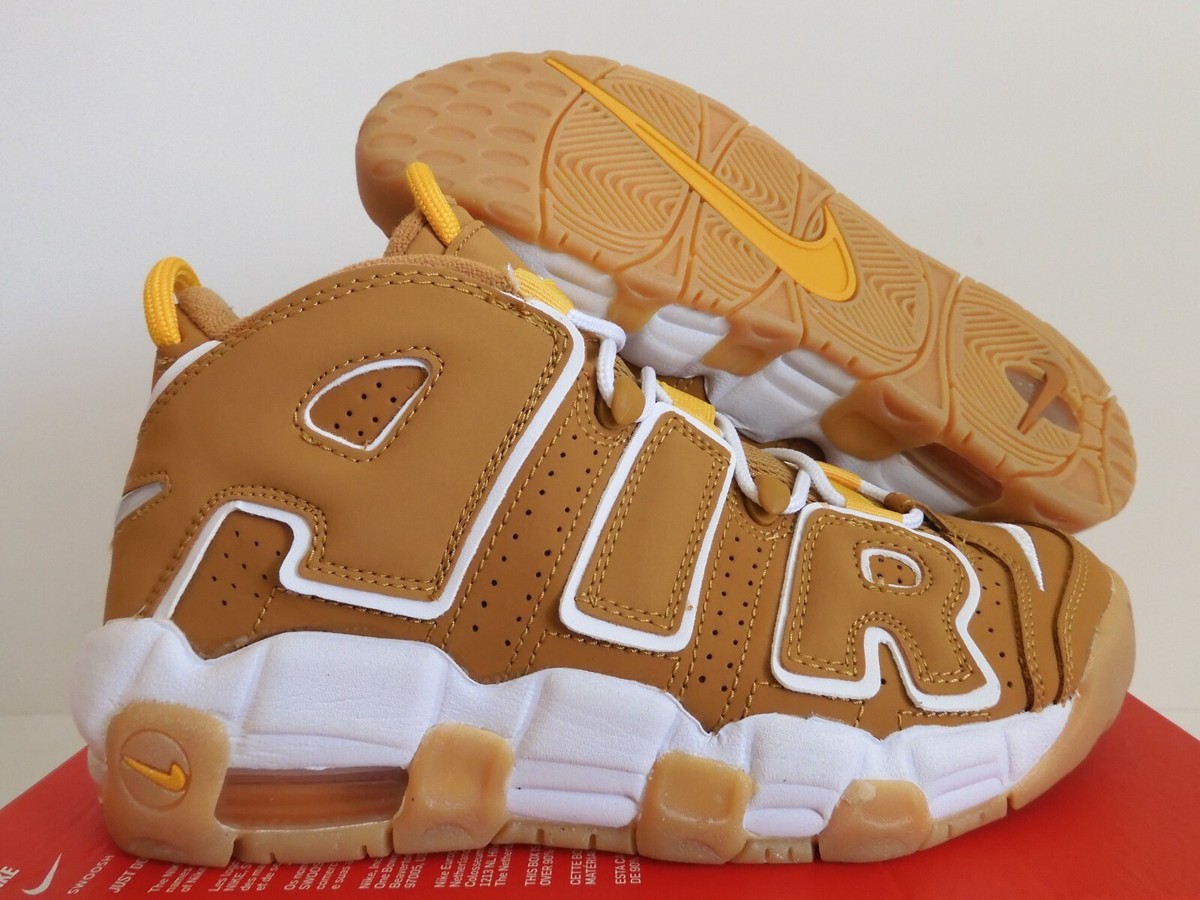NIKE AIR MORE UPTEMPO (GS) WHEAT-WHITE-POLLEN SZ 5.5Y [DQ4713-700  