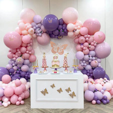 Purple Pink Balloons Garland Arch Kit Latex Ballons Wedding Birthday Party Decor