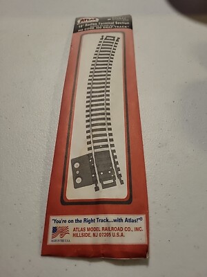 Atlas #845 18'' Radius Curve Power Terminal Track - HO Scale - Code 100