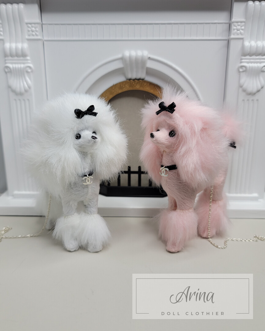 Miniature poodle dog 1/6 scale for Barbie, Fashion Royalty, Poppy