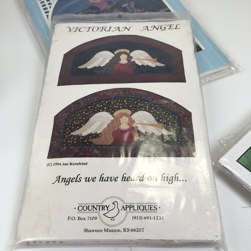 Lot Of 5 Quilt Craft Patterns Jacket Wall Angel Floral Bird Table Cover - Picture 5 of 6
