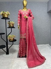 SALWAR KAMEEZ PAKISTANI INDIAN WEDDING PARTY WEAR DRESS BOLLYWOOD SUIT SHARARA