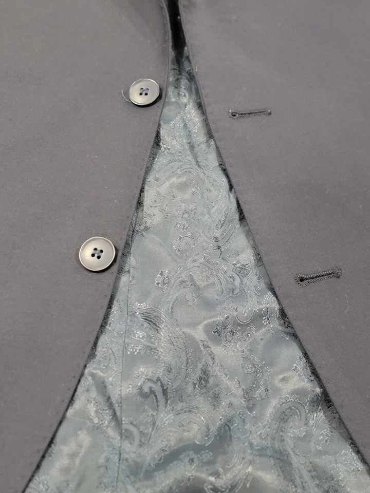 Blazer italiano 44R Scioli para hombre de Manzini azul 100 % lana merino Super 150s Foto 2 de 4