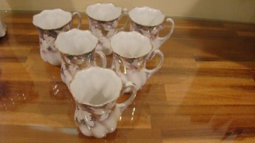 Choclate Pot Porcelain R S Prussia w Cups & Saucers (6) Floral Gold Details VTG - Picture 10 of 13